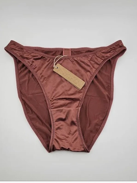 SKIMS Other - SKIMS Satin High-Cut Bikini Brief in Berry